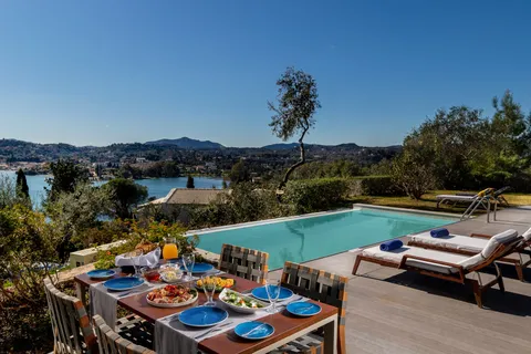Rodostamo Hotel & Spa — aerial view over Kommeno Bay